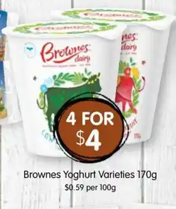 Spudshed Brownes yoghurt varieties offer