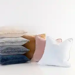 Pillow Talk Valencia Velvet Feather Cushion by M.U.S.E offer