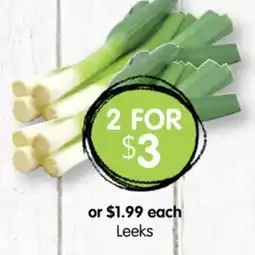 Spudshed leeks offer
