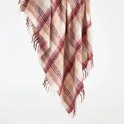 Pillow Talk Lexi Check Berry XL Throw by Habitat offer
