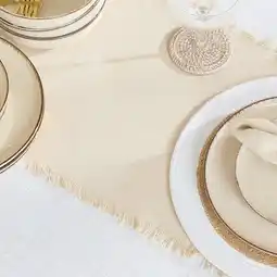 Pillow Talk Ashra Fringed Table Runner by M.U.S.E offer