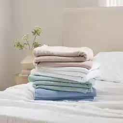 Pillow Talk Softer Than Silk 340gsm Cotton Bamboo Blanket by M.U.S.E offer