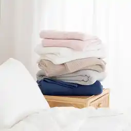 Pillow Talk 245gsm Cotton Cellular Blanket by Essentials offer