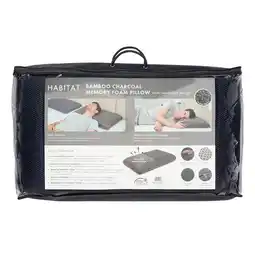 Pillow Talk Bamboo Charcoal Memory Foam pillow by Habitat offer