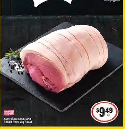 IGA Australian boned and rolled pork leg roast offer