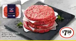 IGA Slape & sons gourmet burgers offer