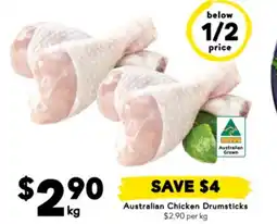 Drakes Australian chicken drumsticks offer