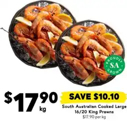 Drakes South australian cooked large king prawns offer