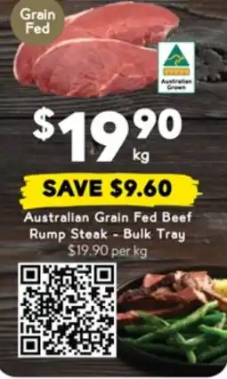 Drakes Australian grain fed beef rump steak bulk tray offer