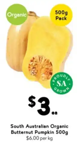 Drakes South australian organic butternut pumpkin offer