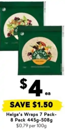Drakes Helga's wraps 7 pack- 8 pack offer
