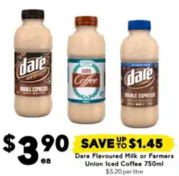 Drakes Dare flavoured milk or farmers union iced coffee offer