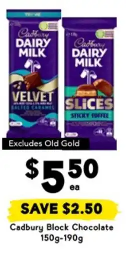 Drakes Cadbury Block Chocolate offer