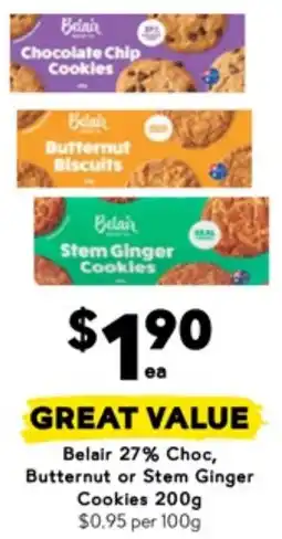 Drakes Belair 27% Choc, Butternut or Stem Ginger Cookies offer