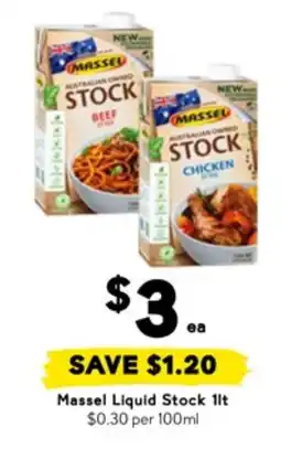Drakes Massel liquid stock offer
