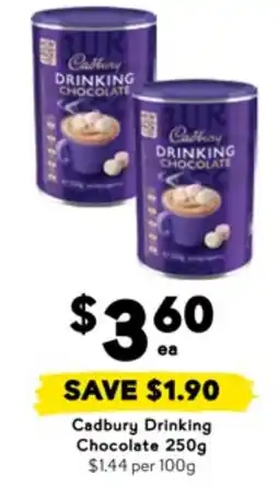 Drakes Cadbury drinking chocolate offer