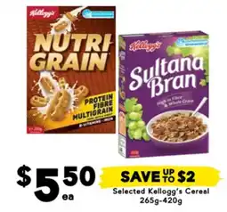 Drakes Selected kellogg's cereal offer