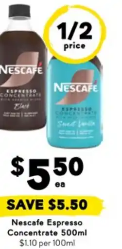 Drakes Nescafe espresso concentrate offer