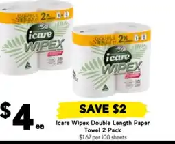Drakes Icare wipex double length paper towel offer