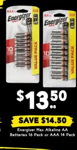 Drakes Energizer max alkaline aa batteries offer