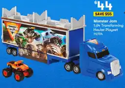 BIG W Monster jam transforming hauler playset offer