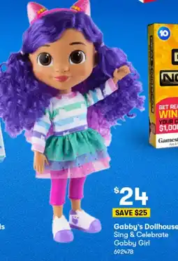 BIG W Gabby's dollhouse sing & celebrate gabby girl offer