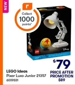 BIG W Lego ideas pixar luxo junior offer