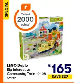 BIG W Lego duplo big interactive community train offer