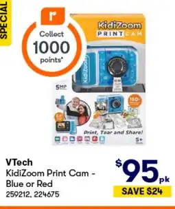 BIG W Vtech kidizoom print cam - blue or red offer