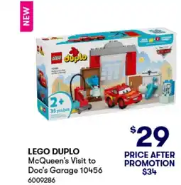 BIG W Lego duplo mcqueen's visit to doc's garage offer