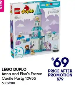 BIG W Lego duplo anna and elsa's frozen castle party offer