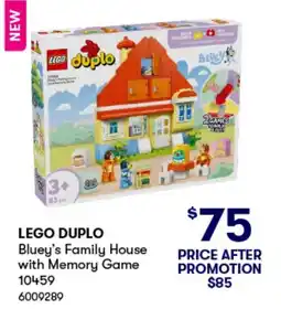 BIG W Lego duplo bluey's family house with memory game offer