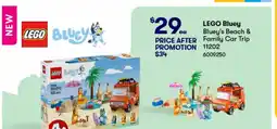 BIG W LEGO Bluey Bluey's Beach & Family Car Trip offer
