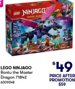 BIG W Lego ninjago rontu the master dragon offer