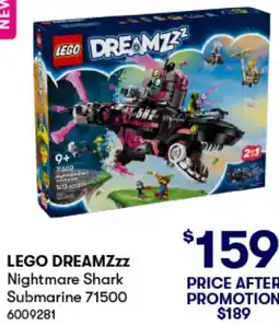 BIG W Lego dreamzzz nightmare shark submarine offer