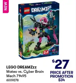BIG W Lego dreamzzz mateo vs. cyber brain mech offer