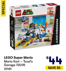 BIG W Lego super mario mario kart - toad's garage offer