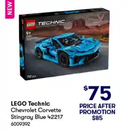 BIG W Lego technic chevrolet corvette stingray blue offer