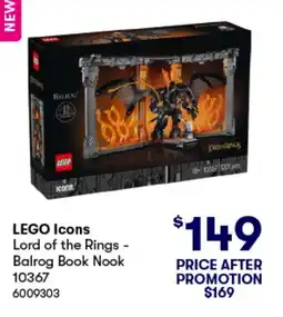 BIG W Lego icons lord of the rings - balrog book nook offer