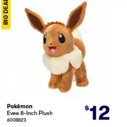 BIG W Pokémon evee 8-inch plush offer