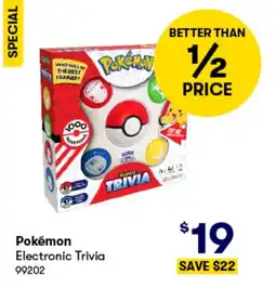 BIG W Pokémon electronic trivia offer