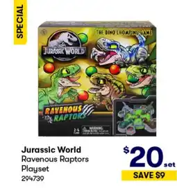 BIG W Jurassic world ravenous raptors playset offer