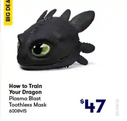 BIG W How to train your dragon plasma blast toothless mask offer