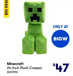 BIG W Minecraft 24-inch plush creeper offer