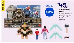 BIG W A minecraft movie a well-crafted escape figure pack offer