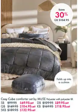 Pillow Talk Cosy cube comforter set offer