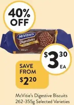 Foodworks Digestive biscuits selected varieties offer