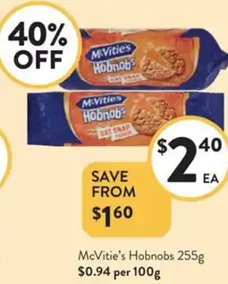 Foodworks Mcvitie's hobnobs offer