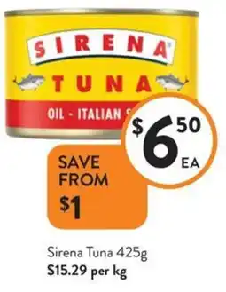 Foodworks Sirena tuna offer