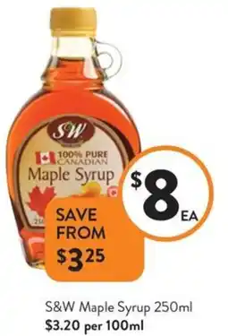 S&w maple syrup